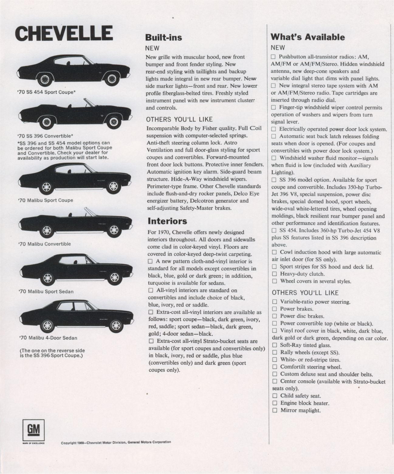 1970 Chev Chevelle Brochure Page 10